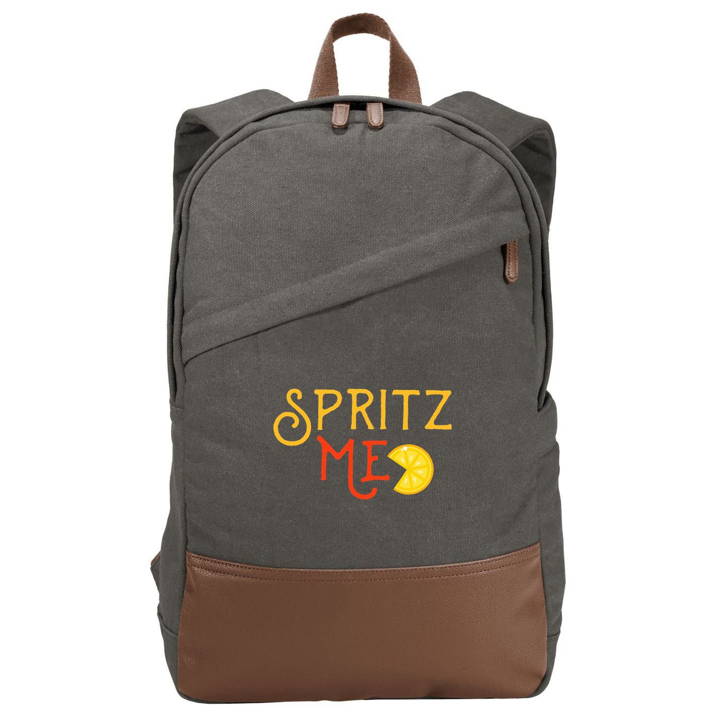 Aperol Spritz Cocktail Party Alcohol Drink Summer Beverage Cotton Canvas Backpack