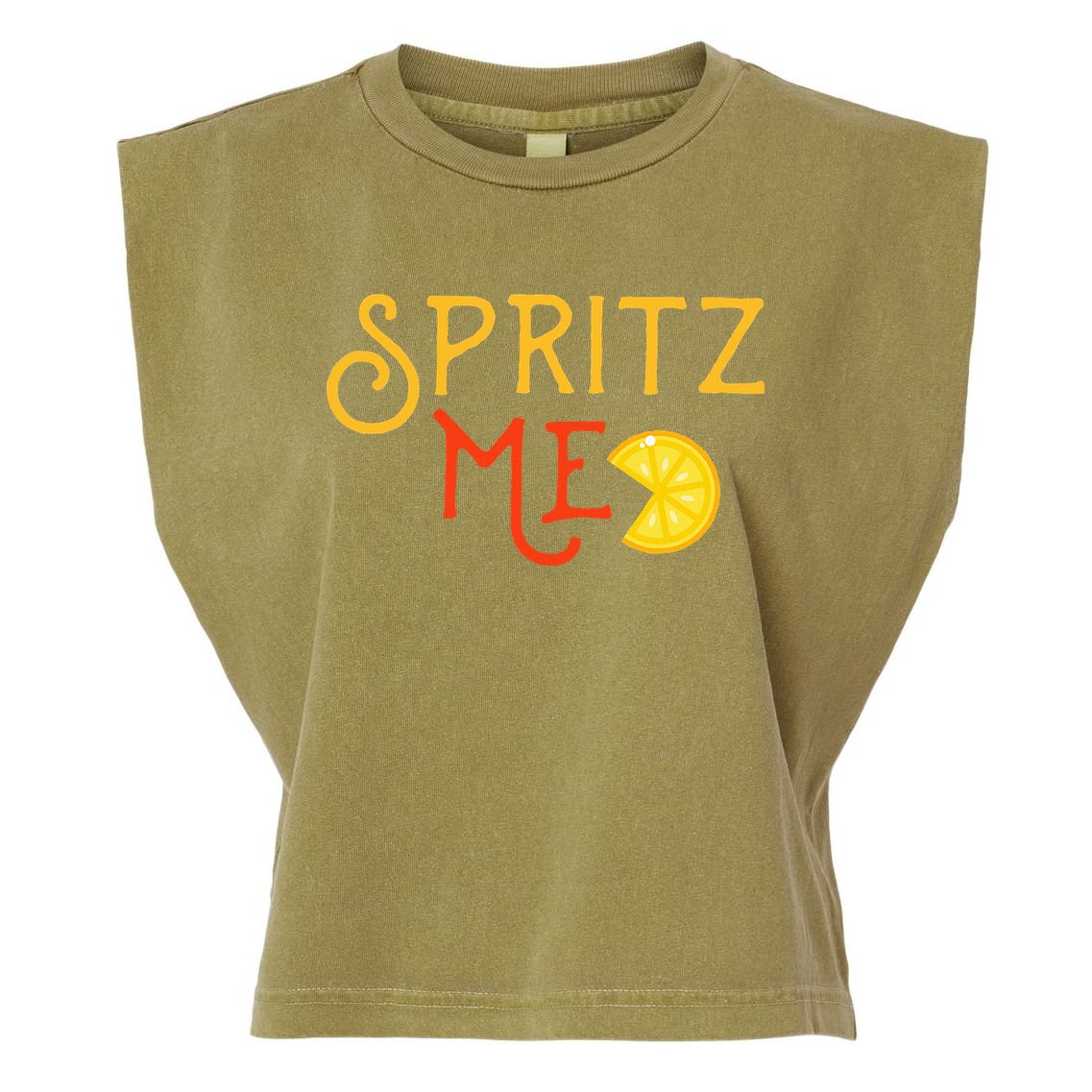 Aperol Spritz Cocktail Party Alcohol Drink Summer Beverage Garment-Dyed Women's Muscle Tee