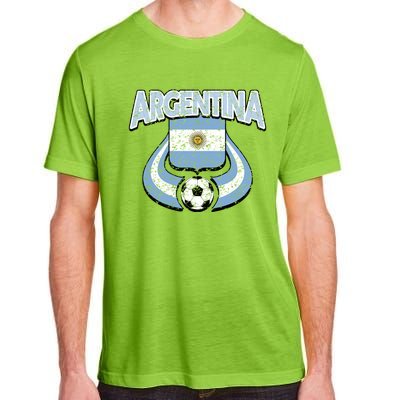 Argentina Soccer Country Flag Shield Argentinian Pride Gift Adult ChromaSoft Performance T-Shirt