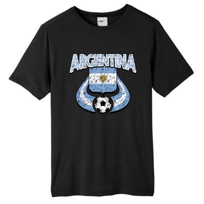 Argentina Soccer Country Flag Shield Argentinian Pride Gift Tall Fusion ChromaSoft Performance T-Shirt