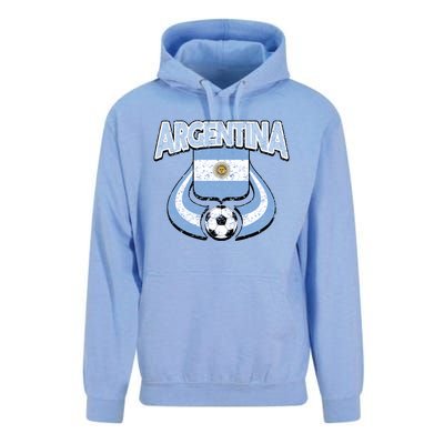 Argentina Soccer Country Flag Shield Argentinian Pride Gift Unisex Surf Hoodie