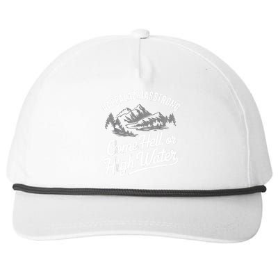 Appalachia Strong Come Hell Or High Water Mountain Nc Vn Tn Snapback Five-Panel Rope Hat