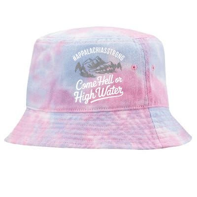 Appalachia Strong Come Hell Or High Water Mountain Nc Vn Tn Tie-Dyed Bucket Hat