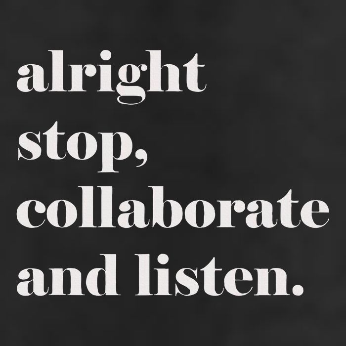 Alright Stop Collaborate And Listen Fun Lyric Golf Towel