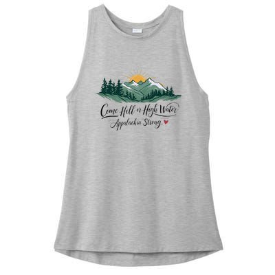 Appalachia Strong Come Hell Or High Water Ladies PosiCharge Tri-Blend Wicking Tank