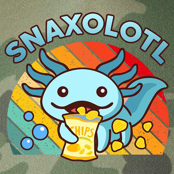 Axolotl- Snaxolotl Cute Axolotl Snacks Funny Food  Legacy Tie Dye Trucker Hat