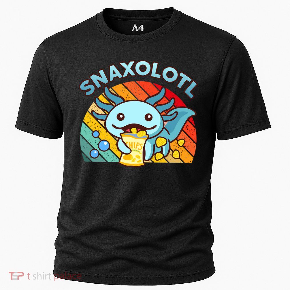 Axolotl- Snaxolotl Cute Axolotl Snacks Funny Food  Performance Shirt