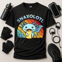 Axolotl- Snaxolotl Cute Axolotl Snacks Funny Food  Performance Shirt