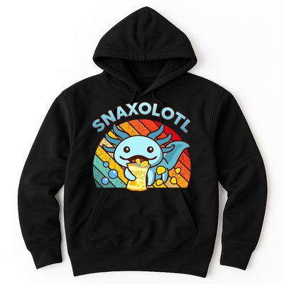 Axolotl- Snaxolotl Cute Axolotl Snacks Funny Food  Hoodie