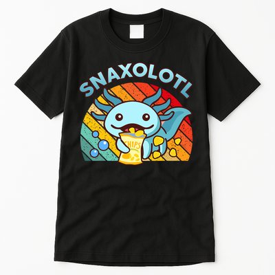 Axolotl- Snaxolotl Cute Axolotl Snacks Funny Food  Tall T-Shirt