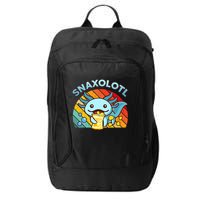Axolotl- Snaxolotl Cute Axolotl Snacks Funny Food  City Backpack