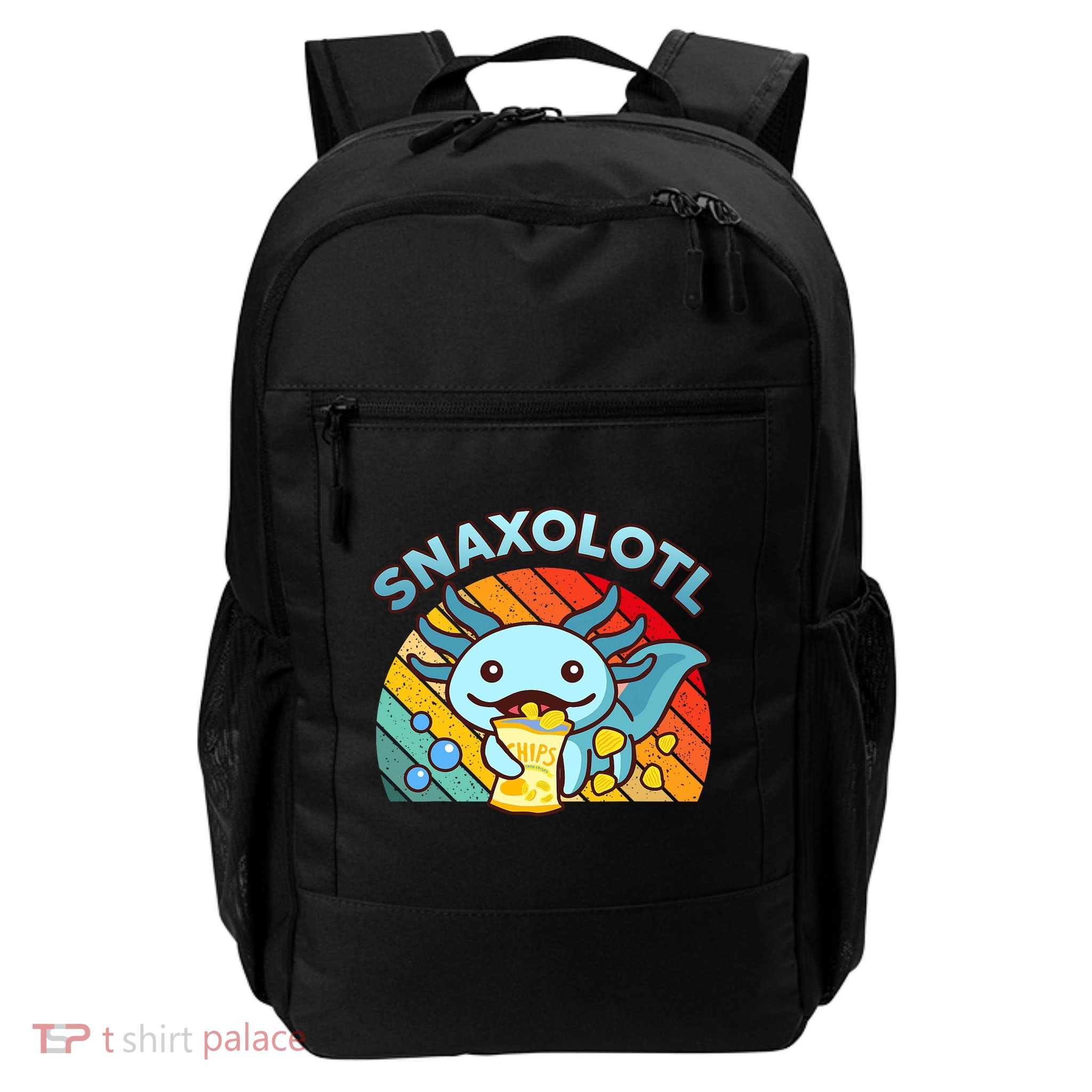 Axolotl- Snaxolotl Cute Axolotl Snacks Funny Food  Backpack