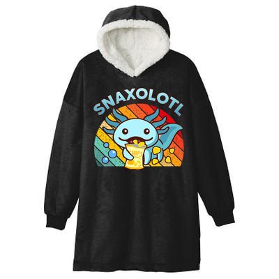Axolotl- Snaxolotl Cute Axolotl Snacks Funny Food  Hooded Wearable Blanket
