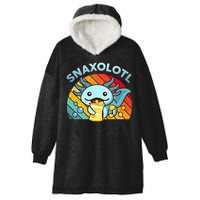 Axolotl- Snaxolotl Cute Axolotl Snacks Funny Food  Hooded Wearable Blanket