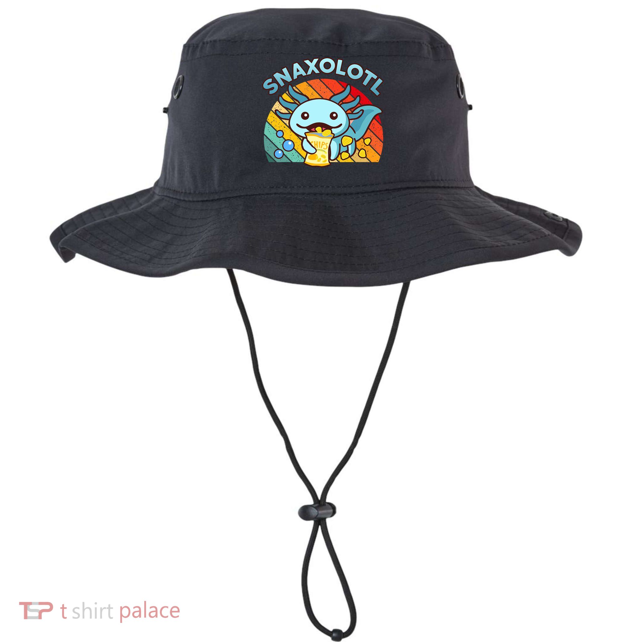 Axolotl- Snaxolotl Cute Axolotl Snacks Funny Food  Bucket Hat