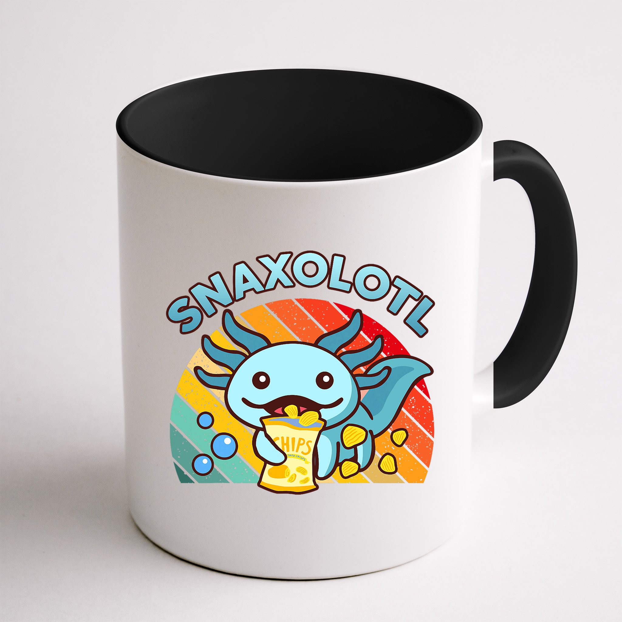 Axolotl- Snaxolotl Cute Axolotl Snacks Funny Food  Mug
