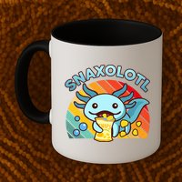 Axolotl- Snaxolotl Cute Axolotl Snacks Funny Food  Mug