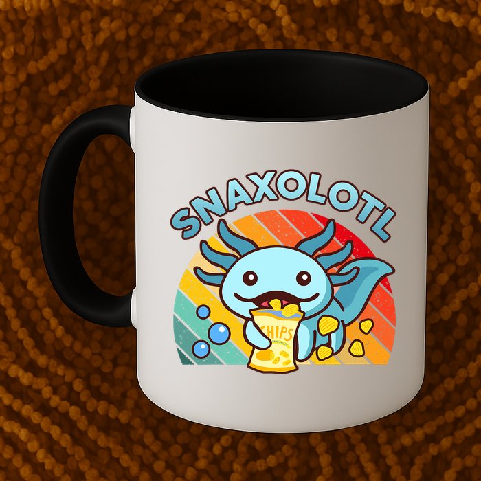 Axolotl- Snaxolotl Cute Axolotl Snacks Funny Food  Mug