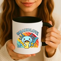 Axolotl- Snaxolotl Cute Axolotl Snacks Funny Food  Mug