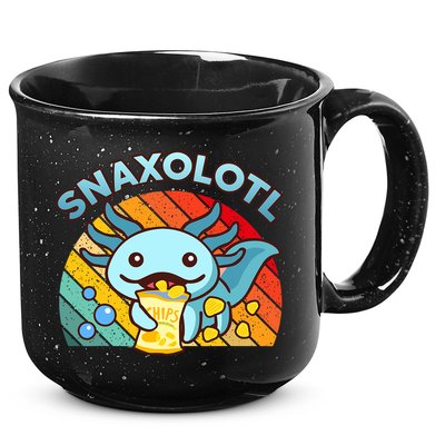 Axolotl- Snaxolotl Cute Axolotl Snacks Funny Food  15oz Campfire Ceramic Mug