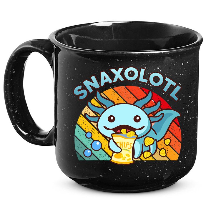 Axolotl- Snaxolotl Cute Axolotl Snacks Funny Food  15oz Campfire Ceramic Mug