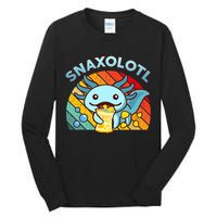 Axolotl- Snaxolotl Cute Axolotl Snacks Funny Food  Tall Long Sleeve T-Shirt