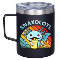 Axolotl- Snaxolotl Cute Axolotl Snacks Funny Food  12oz Stainless Steel Coffee Mug