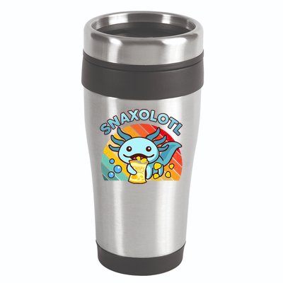 Axolotl- Snaxolotl Cute Axolotl Snacks Funny Food  16oz Travel Tumbler