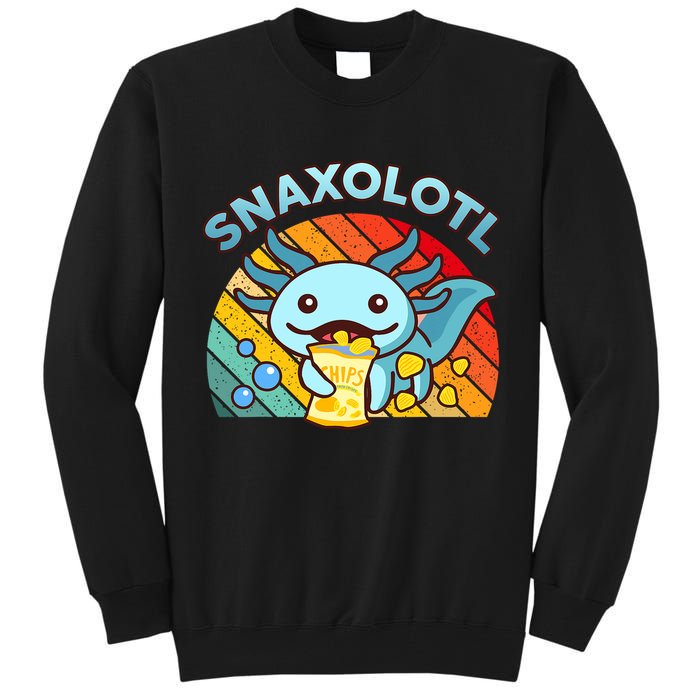 Axolotl- Snaxolotl Cute Axolotl Snacks Funny Food  Tall Sweatshirt