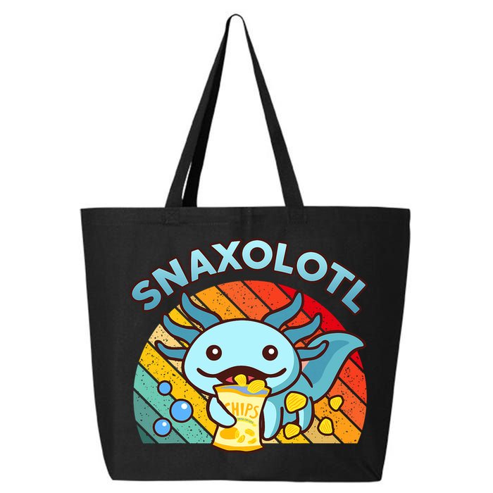 Axolotl- Snaxolotl Cute Axolotl Snacks Funny Food  25L Jumbo Tote