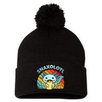 Axolotl- Snaxolotl Cute Axolotl Snacks Funny Food  Pom Pom 12in Knit Beanie