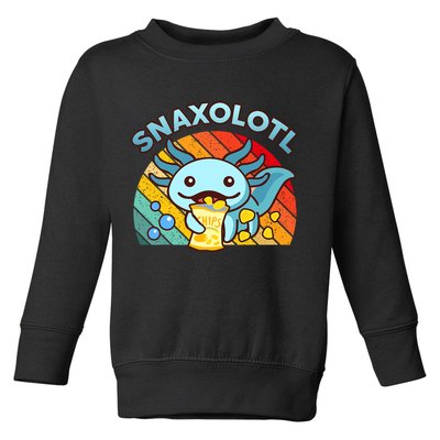 Axolotl- Snaxolotl Cute Axolotl Snacks Funny Food  Toddler Sweatshirt