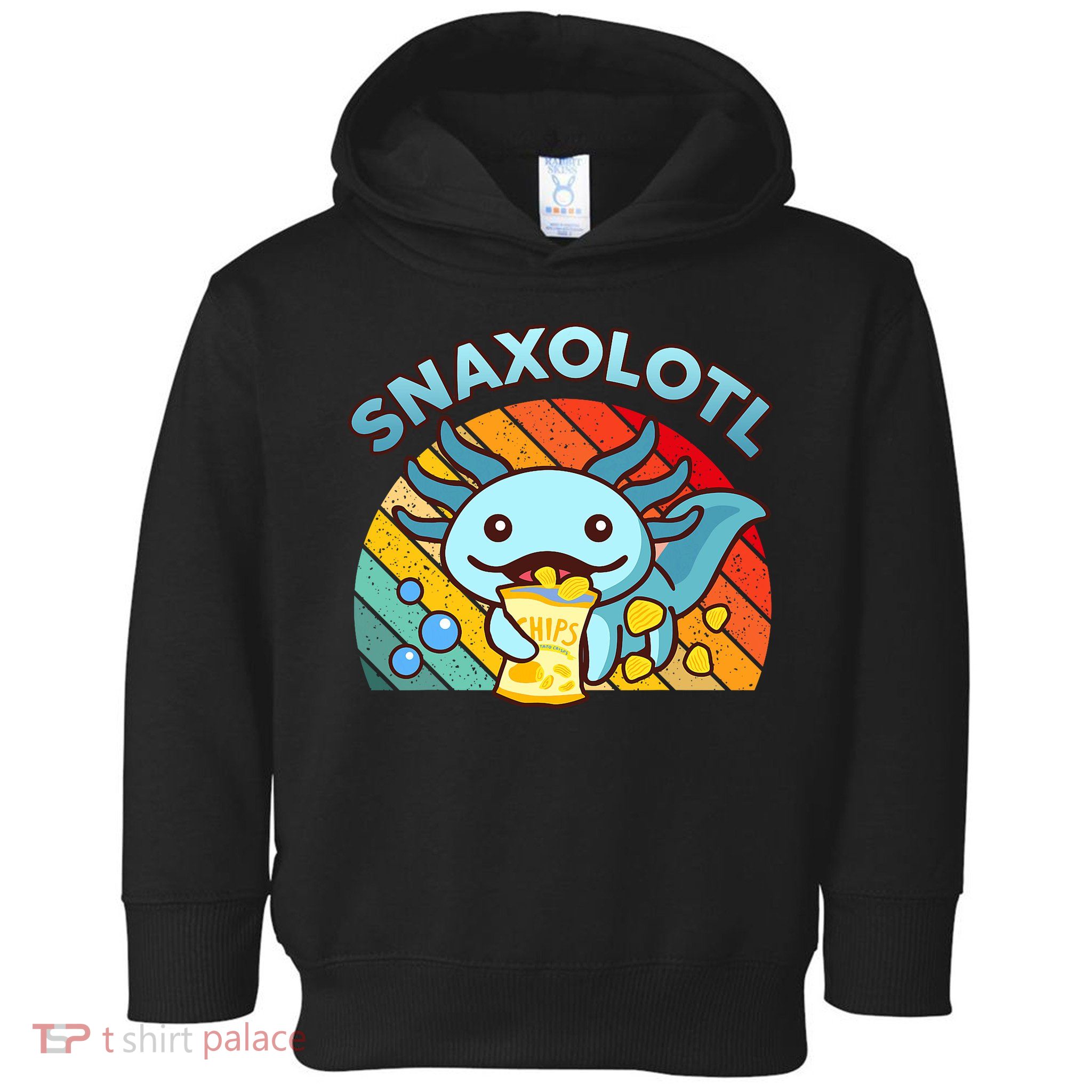 Axolotl- Snaxolotl Cute Axolotl Snacks Funny Food  Toddler Hoodie