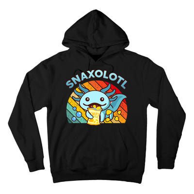 Axolotl- Snaxolotl Cute Axolotl Snacks Funny Food  Tall Hoodie