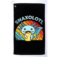 Axolotl- Snaxolotl Cute Axolotl Snacks Funny Food  Golf Towel