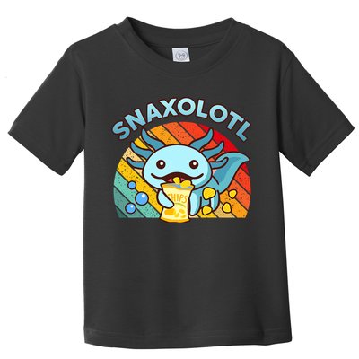 Axolotl- Snaxolotl Cute Axolotl Snacks Funny Food  Toddler T-Shirt