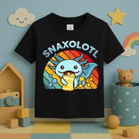 Axolotl- Snaxolotl Cute Axolotl Snacks Funny Food  Toddler T-Shirt