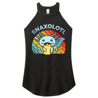 Axolotl- Snaxolotl Cute Axolotl Snacks Funny Food  Women's Perfect Tri Rocker Tank