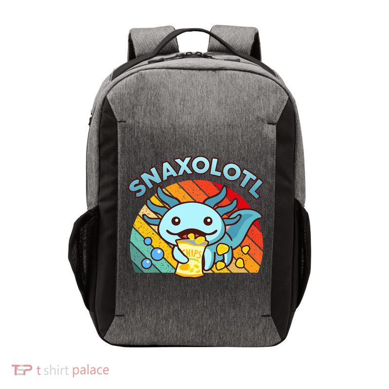 Axolotl- Snaxolotl Cute Axolotl Snacks Funny Food  Vector Backpack