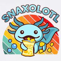 Axolotl- Snaxolotl Cute Axolotl Snacks Funny Food  Garment-Dyed Sweatshirt