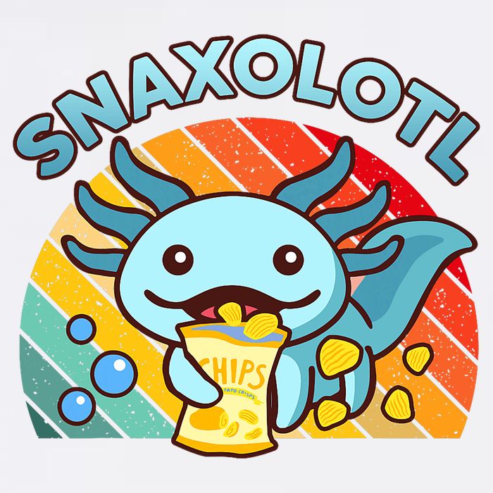Axolotl- Snaxolotl Cute Axolotl Snacks Funny Food  Garment-Dyed Sweatshirt