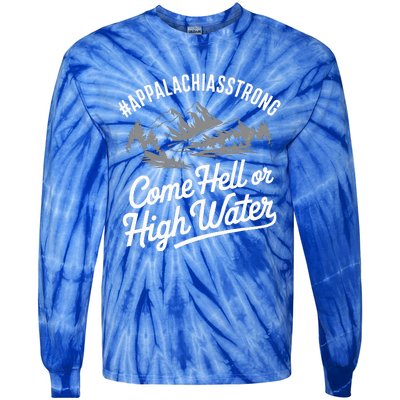 Appalachia Strong Come Hell Or High Water Mountain Tie-Dye Long Sleeve Shirt