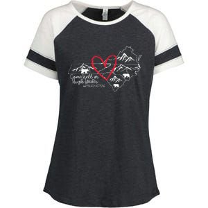 Appalachia Strong Come Hell Or High Water United Mountain Enza Ladies Jersey Colorblock Tee