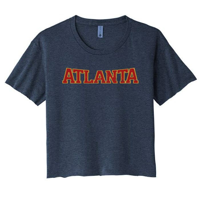 Atlanta Soccer City Vintage Atl Women's Crop Top Tee