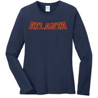 Atlanta Soccer City Vintage Atl Ladies Long Sleeve Shirt