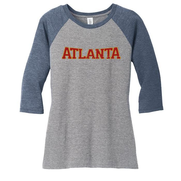 Atlanta Soccer City Vintage Atl Women's Tri-Blend 3/4-Sleeve Raglan Shirt