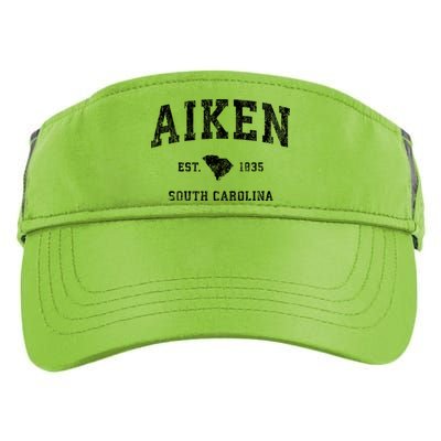 Aiken South Carolina Sc Vintage Athletic Sports Design Adult Drive Performance Visor