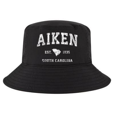 Aiken South Carolina Sc Vintage Athletic Sports Design Cool Comfort Performance Bucket Hat