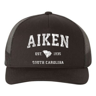 Aiken South Carolina Sc Vintage Athletic Sports Design Yupoong Adult 5-Panel Trucker Hat