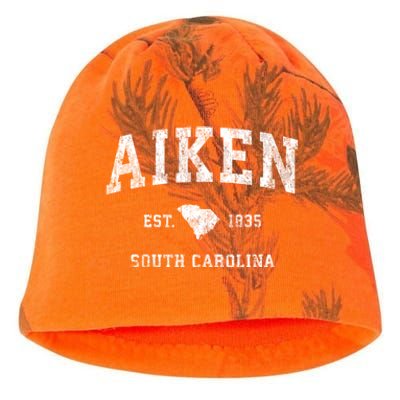 Aiken South Carolina Sc Vintage Athletic Sports Design Kati - Camo Knit Beanie